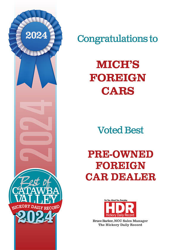 Michs Foreign Cars Award